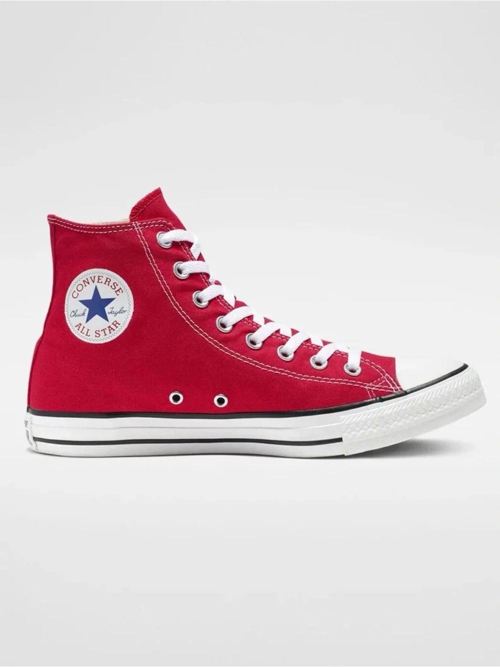 Converse High Top Sneakers in Bright Red with White Accents Kids